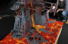Baza na planecie Mustafar z STAR WARS E III zbudowane z klocków LEGO