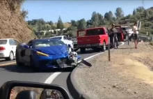Nowy model Chevroleta Corvette C8 już został rozbity w wypadku w Kalifornii...