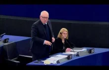 Frans Timmermans w Parlamencie Europejskim o Polsce i demokracji.