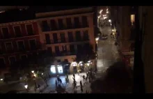 Właśnie trwają zamieszki w Madrycie Senegalczycy ścierają się z Policją