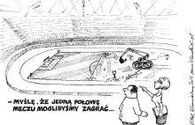 Minister Mucha na wybiera połowę na Stadionie Narodowym :-)