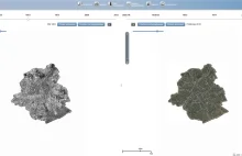 Porównanie obecnych zdjęć satelitarnych Brukseli z ortofotomapą z 1953r.