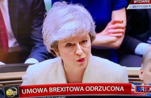 Brytyjska Izba Gmin odrzuciła projekt umowy dotyczącej brexitu