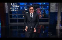 Colbert w szoku, ze jego publicznosc nie jest jednoznacznie przeciw Trumpowi