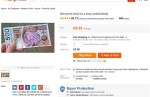 Chińczycy z AliExpress już sprzedają 500 złotych na dziecko.