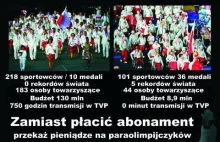 Porównanie olimpiady i paraolimpiady w wykonaniu naszych sportowców.