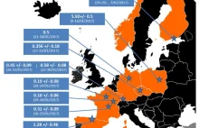 Jod radioaktywny w atmosferze w Europie - styczeń 2017