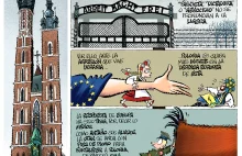 Komiks z Meksyku opisujący sytuację Polski