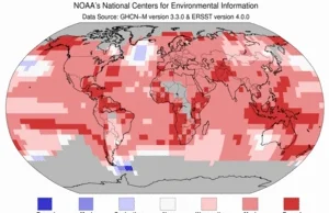 Globalny klimat: grudzień 2016 3. a cały rok najcieplejszy w notowanej historii