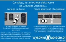 „Elektryki” mogą jeździć po buspasach i parkować za darmo, ale mandat i...