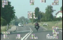 Pirat drogowy na motocyklu. 182 km/h w terenie zabudowanym! [FILM]