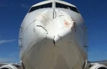 Oto co się stanie, gdy Boeing 737 zderzy się ze stadem ptaków.