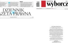 Puste strony największych polskich gazet. Wydawcy popierają ACTA2