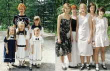 Cztery siostry, które odtworzyły zdjęcia z dzieciństwa.