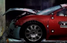 Unikalne zdjęcia z crash testu Bugatti Veyron!