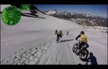 Szalony zjazd rowerami po lodowcu we Francuskich Alpach