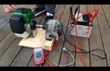 How to make weedeater 12V generator New project Alternator Agregat...