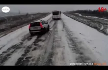 Zimowa jazda w Rosji.