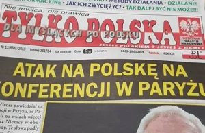 Antysemickie pismo „Tylko Polska” dostępne w Sejmie.