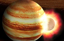 Młody Jowisz zderzył się czołowo z masywną planetą?