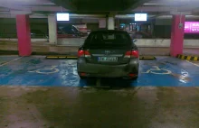 Parkowanie na miejscu dla niepełnosprawnych w Kielcach