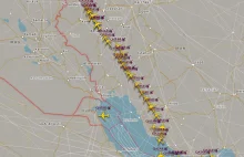 Kolejka do startowania i lądowania na lotnisku w Katarze
