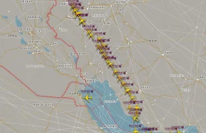 Kolejka do startowania i lądowania na lotnisku w Katarze