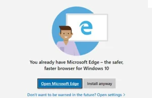 Nowy update Windows 10 powstrzymuje od instalacji innej przeglądarki niż Edge