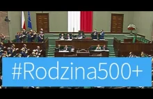 WIDEO Z GŁOSOWANIA / Sejm przyjął ustawę z programem 500 złotych na dziecko