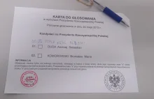 Dopiski na kartach do głosowania - II tura