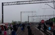 Ewakuacja ukraińskiego pociągu relacji Kijów-Przemyśl w Medyce....