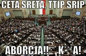 CETA sreta, TTIP srip... ABORCJA K***A! Tak oto Sejm dba o nasze sprawy