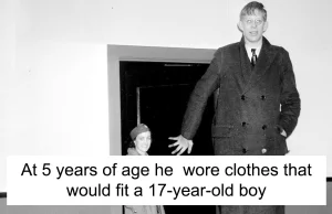 Ktoś znalazł rzadkie zdjęcia najwyższego człowieka na świecie