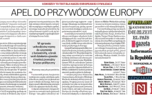 „GazWyborcza” dołącza do apelu 12 europejskich wydawców w sprawie "uchodźców"