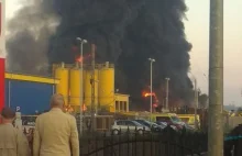 Pożar hali recyklingu w Myszkowie
