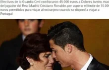Matka Ronaldo szmuglowała euro