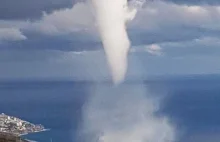 Spektakularne wodne tornado uderzyło we włoskie San Remo