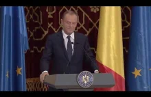 Donald Tusk z okazji przejecia Prezydentury w UE przez Rumunie