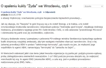 Czyżby nowy Andrzejek spod Krzyża? O spaleniu kukły "Żyda" we Wrocławiu.