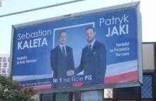 Błąd ortograficzny w nazwie warszawskiej dzielnicy na plakacie wyborczym...