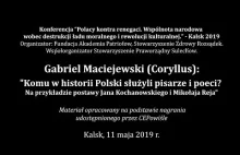 Komu w historii Polski służyli pisarze i poeci? Np....