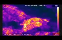 Wybuch wulkanu widziany w oku kamery termowizyjnej