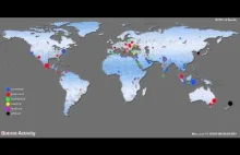 Wizualizacja sieci botnet na świecie