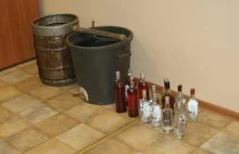 Nielegalna produkcja alkoholu w Bruśniku