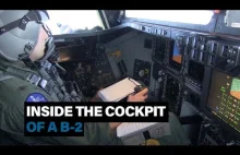Pierwsze nagranie z kokpitu bombowca B-2 podczas lotu