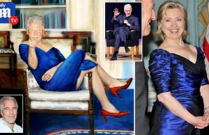 Dziwny obraz byłego prezydenta USA Billa Clintona w sukience