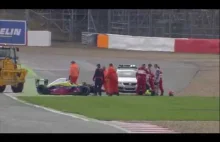 Potężne i efektowne dwa wypadki na Silverstone