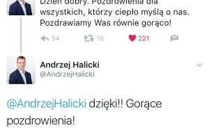 Andrzej Halicki (PO) zapomniał się przelogować na Twitterze