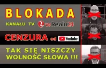 PILNE! Youtube zablokował niezależną, patriotyczną telewizję wRealu24 za...