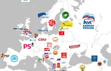 Rządzące partie w europejskich krajach [Mapa]